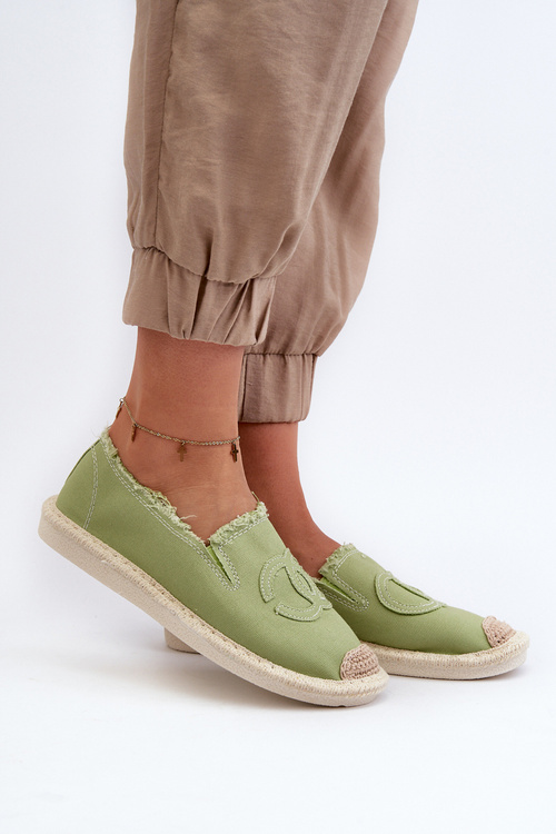 Класичні жіночі еспадрільї зеленого кольору