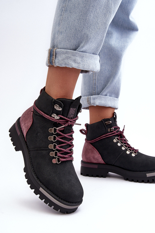 Чоловічі чорні трепери Big Star MM274318 на шнурівці