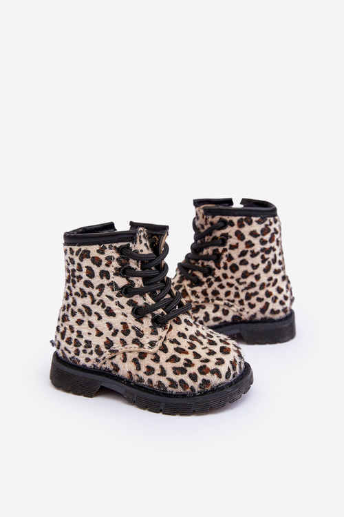 Чоботи дитячі утеплені на блискавці бежеві Goopy