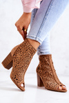 Ажурні чоботи на шпильці Camel Brittany