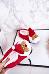 Дитячі новорічні тапочки з Санта-Клаусом2 Red Xmas