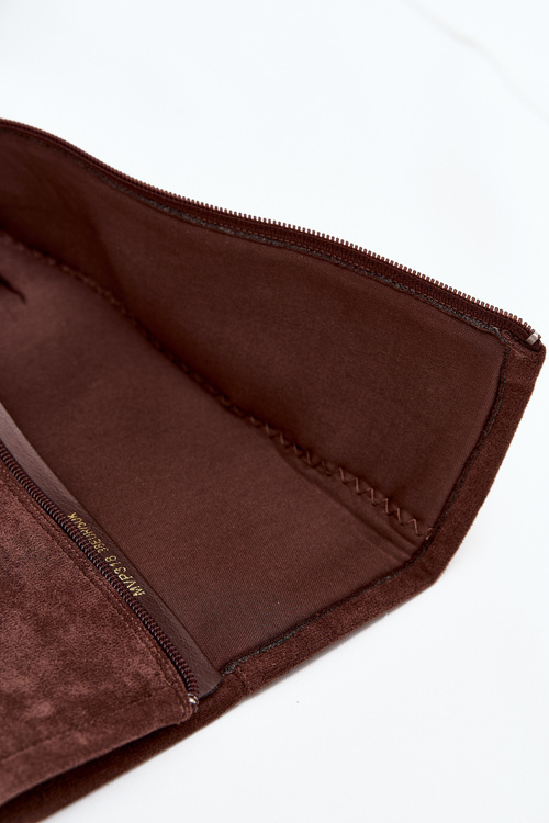 Замшеві Чоботи На Плоскому Каблуці Коричневі Eelin