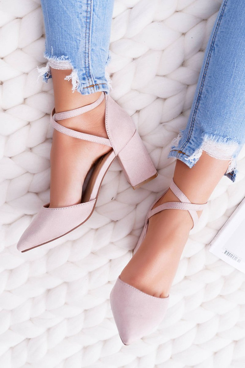 Жіночі босоніжки на високих підборах бежеві Traffic