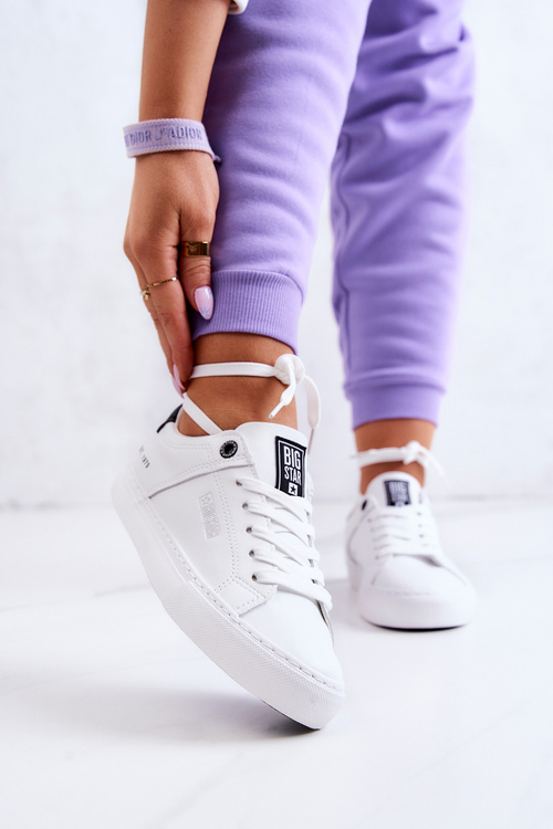 Шкіряні кросівки Big Star JJ274211 біло-чорні