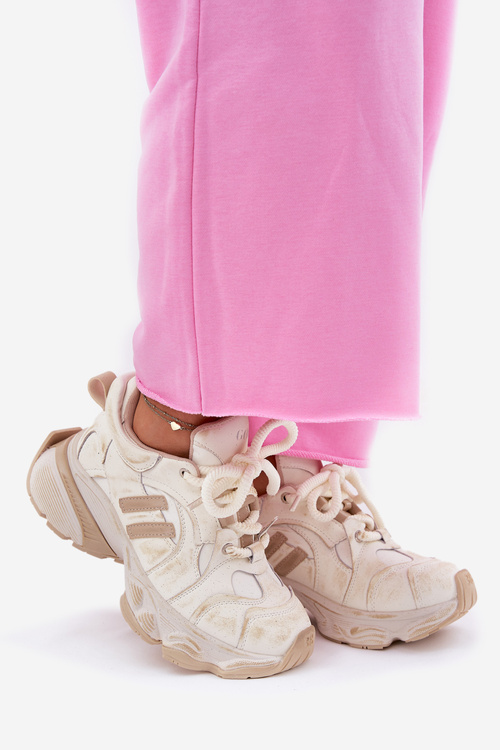 Жіночі Шкіряні Кросівки GOE RR2N4037 Бежеві