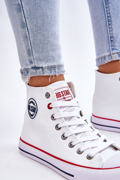 Жіночі класичні високі кросівки Big Star T274026 Білі