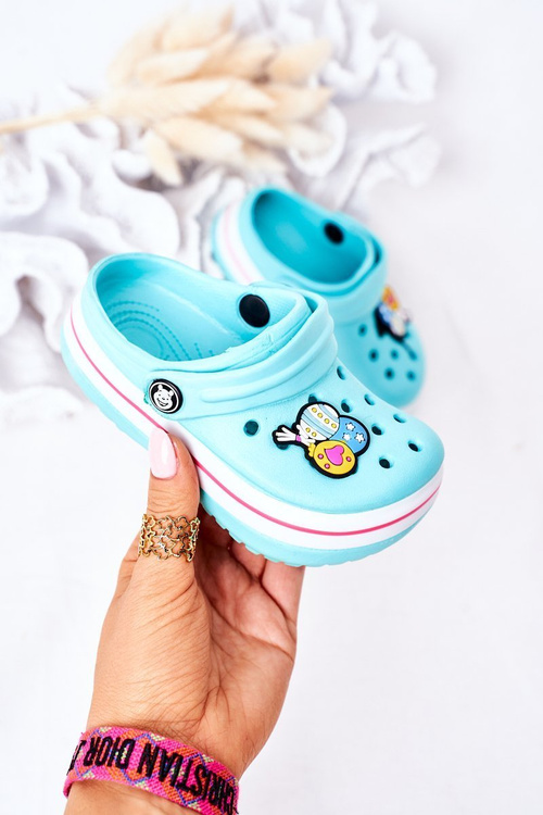 Дитячі поролонові тапочки Crocs Green-Pink Lazy Day