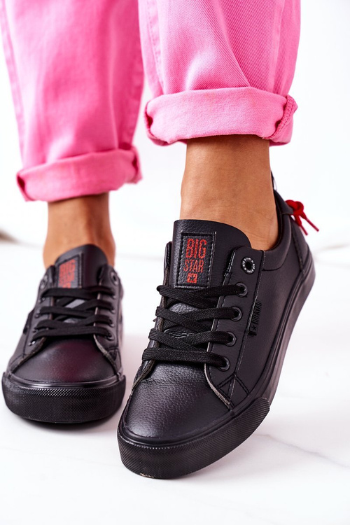 Жіночі шкіряні кросівки BIG STAR GG274161 Чорні
