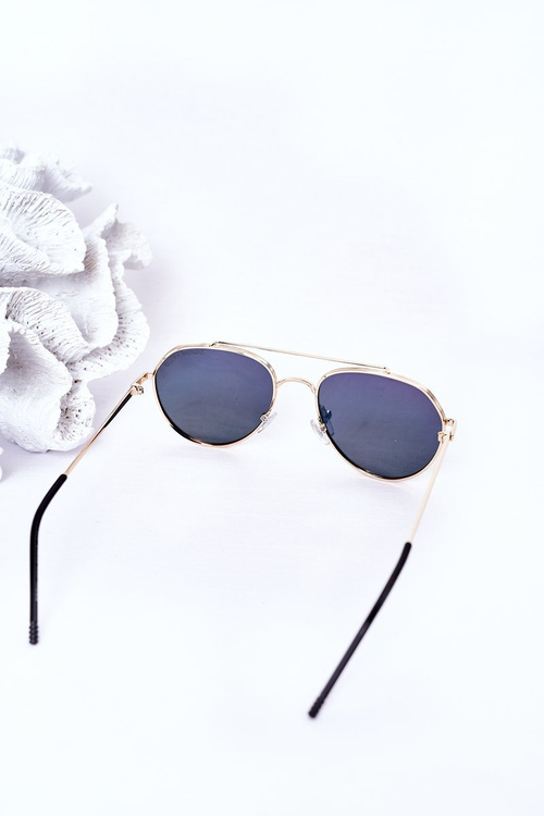 Сонцезахисні окуляри поляризаційні авіатори рожево-жовті