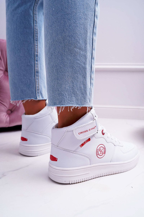 Жіночі високі кросівки Cross Jeans білі EE2R4145C