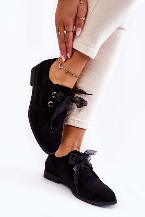 Жіночі замшеві туфлі La.Fi 210014B-SU Чорні