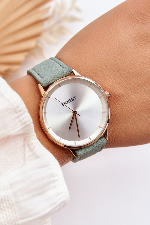 Шкіряний аналоговий годинник Ernest 94193 Mint