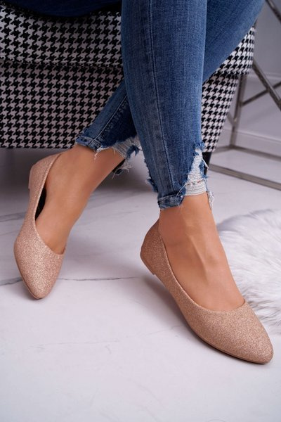 Парчові балетки Pink Gold Tiffy