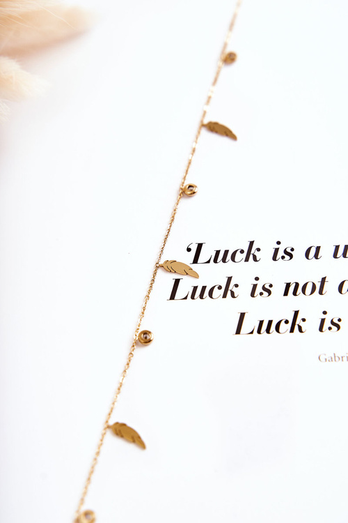 Браслет на ногу з пір'ям і кубічним цирконієм