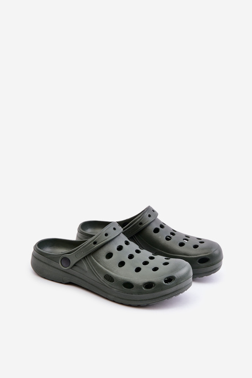 Чоловічі босоніжки тапочки для саду біля басейну Темно-зелені