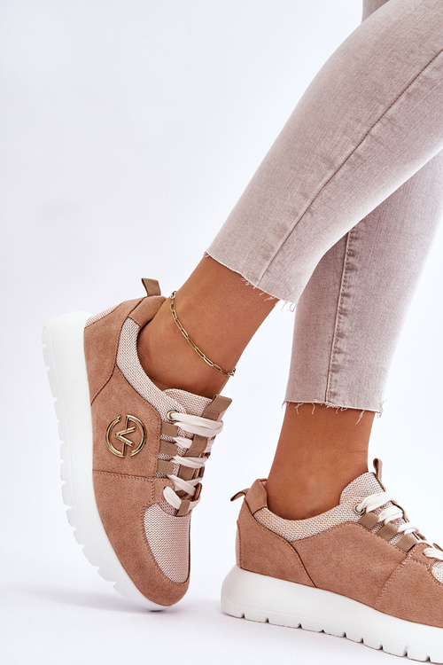 Жіноче спортивне взуття на платформі бежеве Aisha