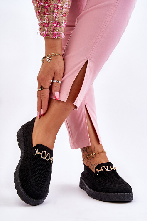 Жіночі сліпони з прикрасами Чорні Alena