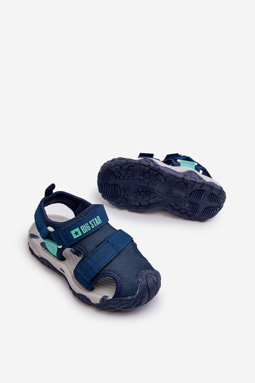 Босоніжки для хлопчика на липучці Big Star NN374236 Темно-синій
