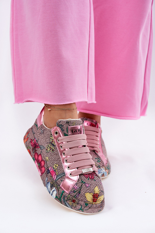 Візерункові кросівки на платформі з декором GOE RR2N4002 Мультikolor