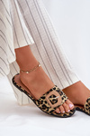 Плоскі Жіночі Сандалі З Декоративною Пряжкою Леопард Clariola