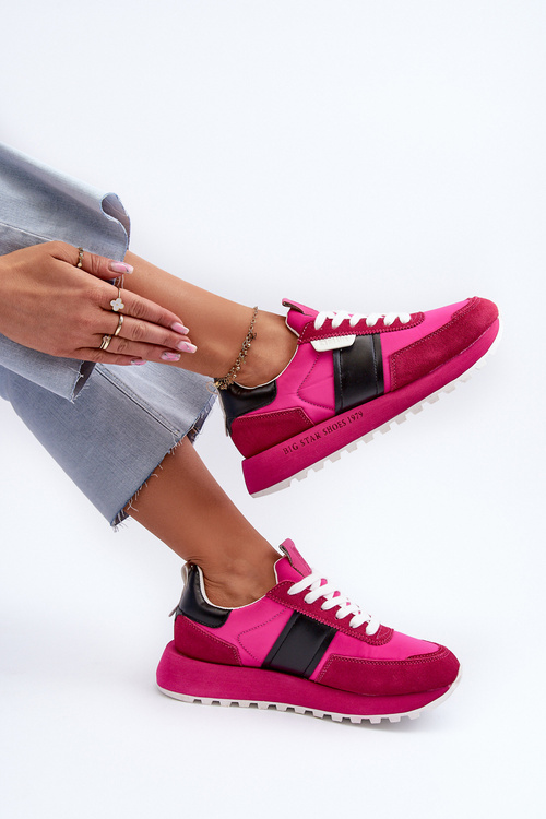 Жіночі кросівки на платформі Big Star NN274500 Memory Foam System Fuchsia
