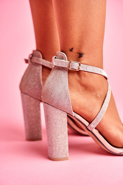 Жіночі босоніжки на шпильці Brocade Gold Vivi