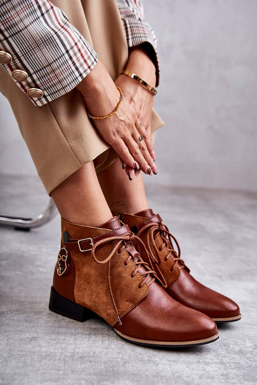 Жіночі шкіряні черевики Maciejka 5743A-29 Коричневі