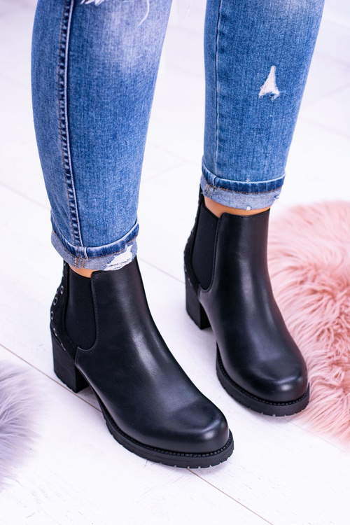 Чорні черевики Megusto на шпильці Sergio Leone