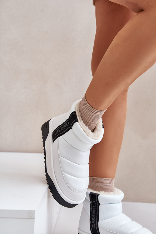 Черевики на товстій підошві D.Franklin Білі DFSH371011