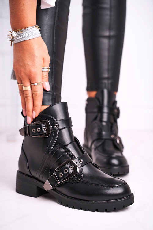 Чоботи жіночі теплі чорні Skadi