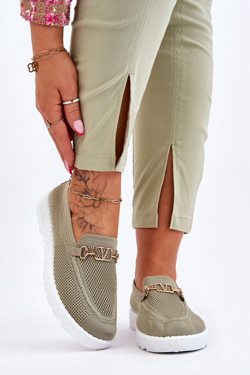 Жіночі сліпони з прикрасами зелені Alena