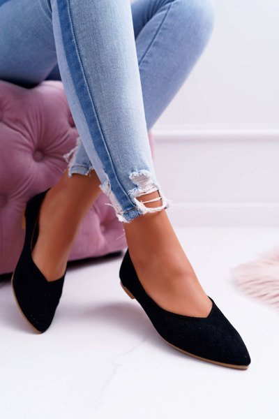 Жіночі балерини Lu Boo ажурні чорні десертні