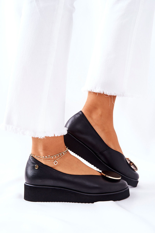 Туфлі на платформі Балетки Maciejka Чорні 5315B-01