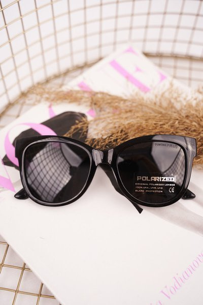 Жіночі сонцезахисні окуляри Gold Prius PRW-V83 Black Polarized