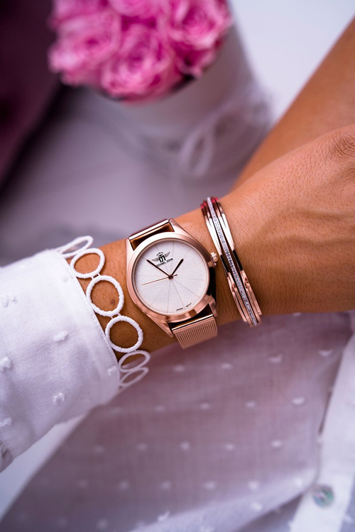 Жіночий годинник Michael John Pink Gold Armedana