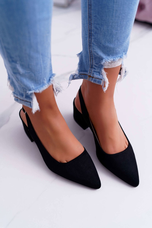 Жіночі туфлі на шпильці Black Contrail