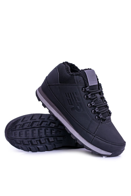 Чоловічі утеплені трекінгові черевики чорні Newlans2