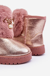 Дитячі снігові черевики на пухнастій підкладці, рожеві Hasiba