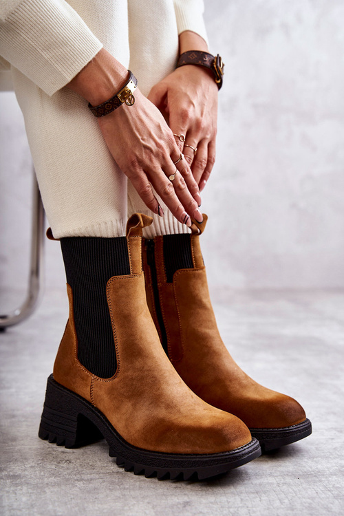 Жіночі теплі чоботи на підборах Camel Abella