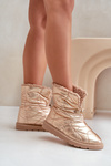 Жіночі зимові черевики на шнурку, утеплені хутром на овчині, рожеве золото Vamidra