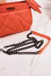 Маленький стьобаний гаманець на ланцюжку NOBO NBAG-K1330 Персиковий