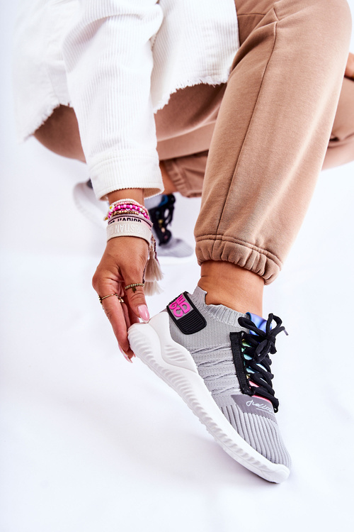 Жіноче спортивне взуття сліпони сірі Klayra