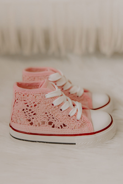Рожеві високі дитячі кросівки Mona