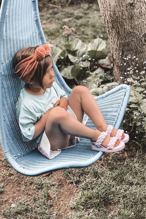 Дитячі босоніжки на зав'язці фіолетові Cutie-Pie