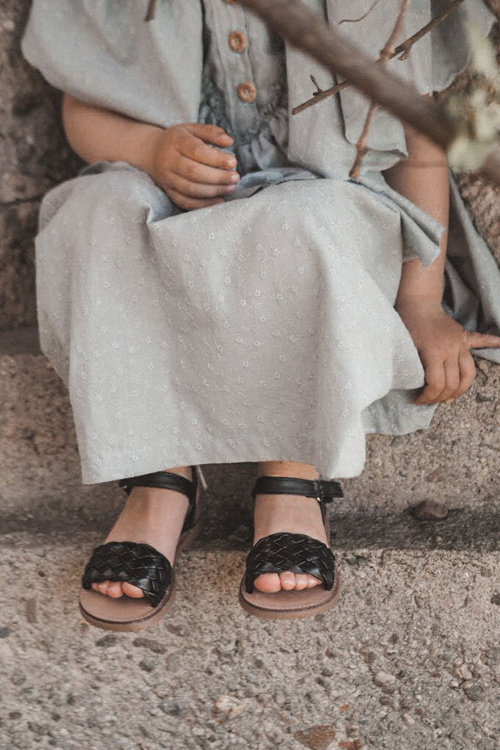 Дитячі плетені босоніжки Black Bailly