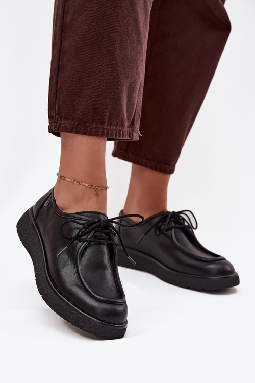 Шкіряні жіночі туфлі Maciejka K7189-01 Чорні