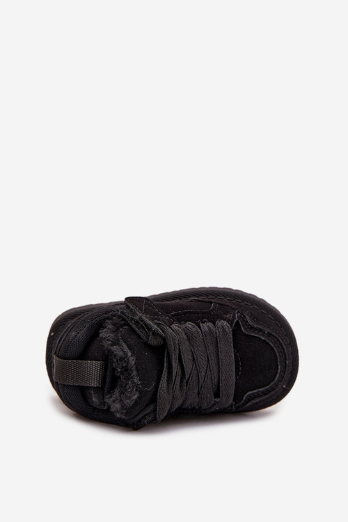 Дитячі кросівки Теплі З Мехом Чорні Mireen