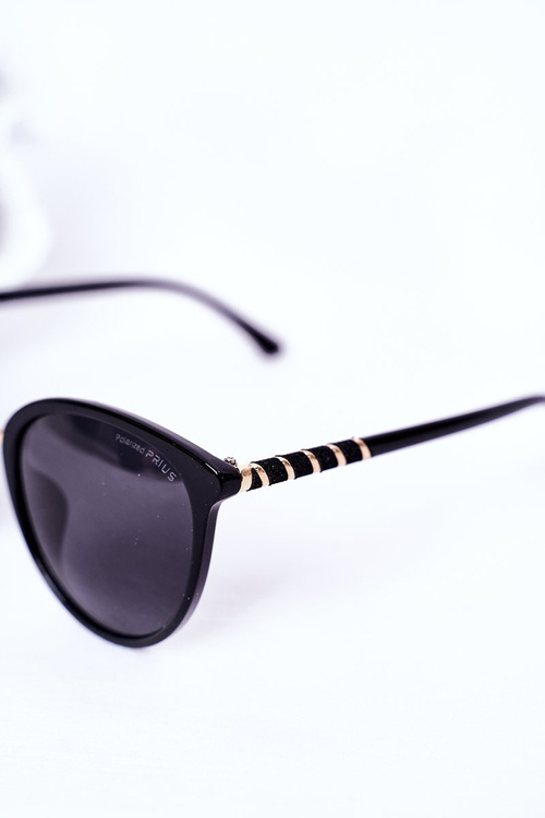 Жіночі поляризаційні окуляри чорного кольору