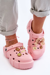 Жіночі поролонові тапочки Crocs з орнаментом Pink Marlett