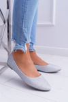 Балетки з блискітками Silver Tiffy